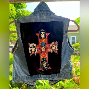 Jean Vest with Guns ‘n’ Roses patch